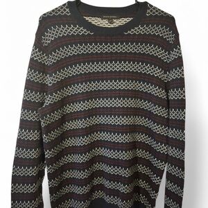 Banana Republic Navy Striped Grandpa Sweater